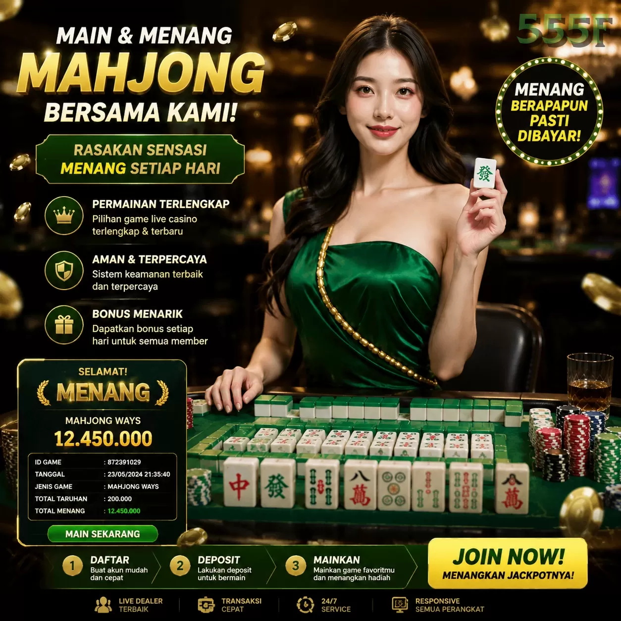 Login 555f Sekarang Bonus Melimpah